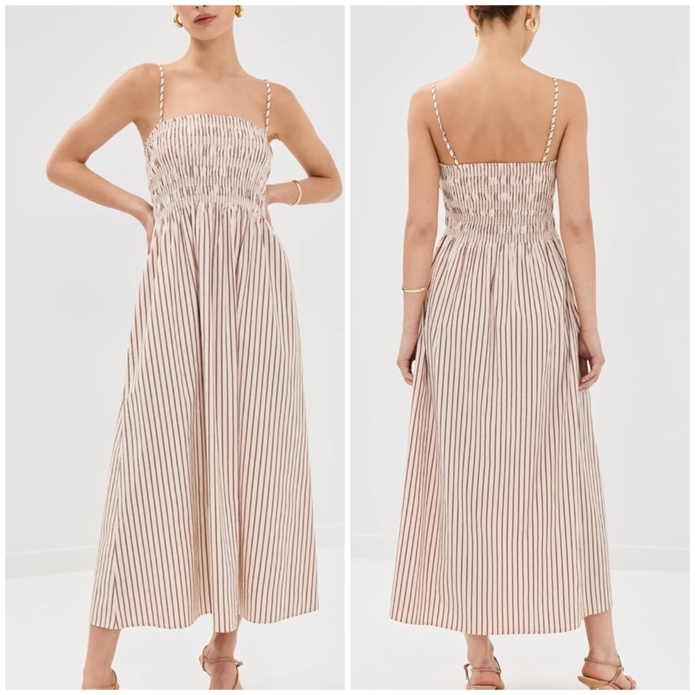 Pistola Bianca Dress Tiramisu Stripe Brown Size XS